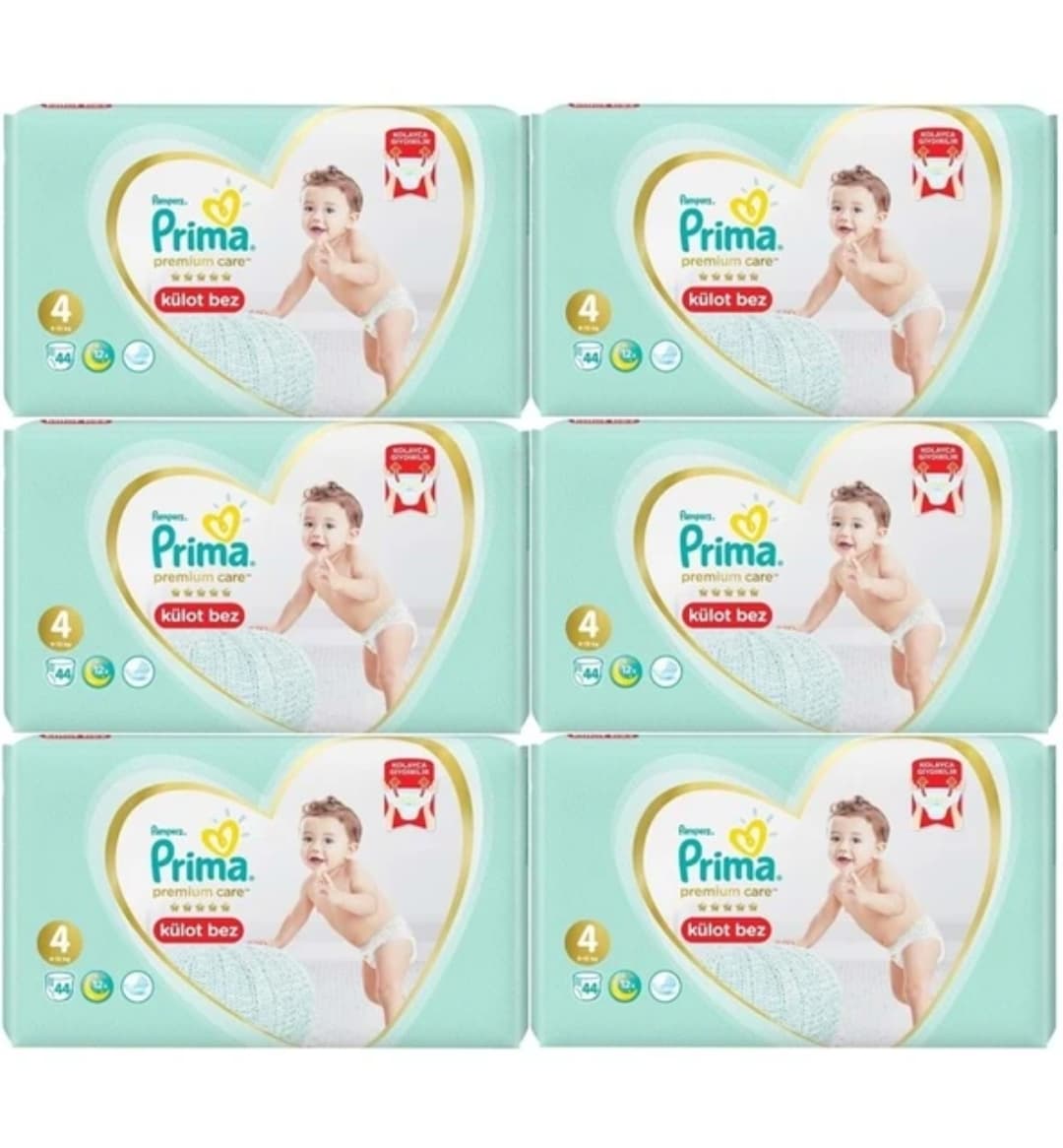 Prima Premium Care Külot Bebek Bezi 4 Beden 9-15 KG 264 Adet Süper Ekonomik Mega paket